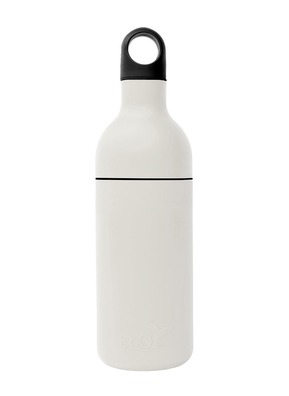 Buoy Water Bottle - Black Top, White Middle & Bottom