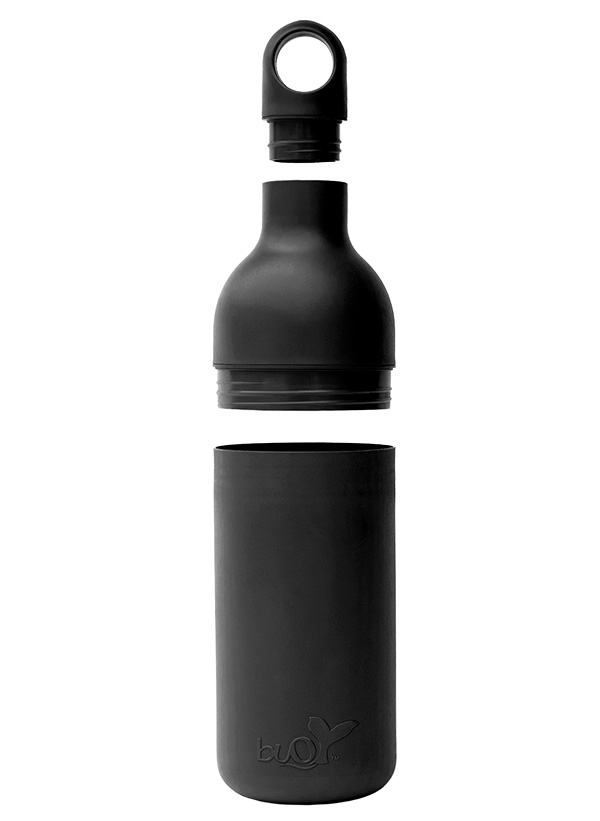 buoy water bottle black - three elements